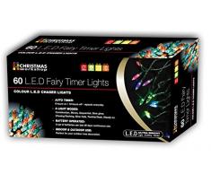 The Christmas Workshop Atelier de Noël LED à Piles Filet Lumineux avec minuteur Multicolore