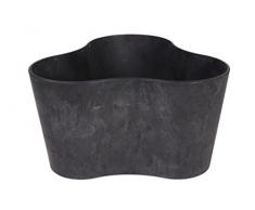 Ivyline Artstone Pot de Fleurs, Bac à Plante Trio Claire, résistant au Gel et ultraléger, Noir, 26x14cm