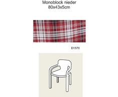 Best 05081570 Coussin pour Chaise à Dossier Haut Rouge 80 x 43 x 5 cm