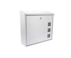 Aire Boîte aux Lettres en Acier Grande Taille A4 Argent