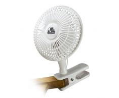 Cultivalley Mini Ventilateur à Clip 15 cm de diamètre • Ventilateur de Table de qualité supérieure et Silencieux pour Bureau, Maison, Bureau • 2 Vitesses Prise 230 V