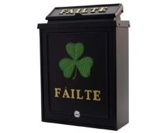 De Vielle Boîte aux Lettres en Forme de trèfle Noir