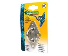 Windhager 06717 Pontet en Acier Inoxydable Argent 50 x 80 mm