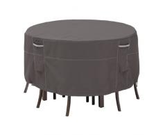 Classic Accessories 55–186–015101-ec Ravenna Bistro Patio Table et Chaise Lot de Housse Premium pour Meubles dextérieur avec Housse Durable et Tissu résistant à leau, Taupe, L