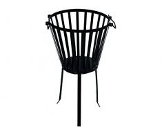 Perel Fire Bol Rond avec Plaque – Noir, 40 x 32 x 40 cm, Binatone