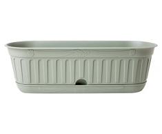 Bama - 30950 Jardinière avec Soucoupe à réserve deau 49x18x15 cm Sauge