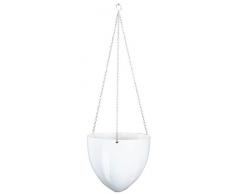 Scheurich 54346 209/20 Pot de Fleurs à Suspendre Plastique Blanc Brillant Diamètre 20 cm