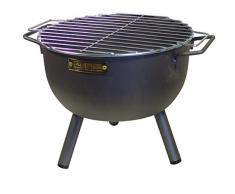 IMEX EL ZORRO 71426.0 Barbecue Table Ronde avec Grille zinguée, Noir, 30 x 28 x 40 cm