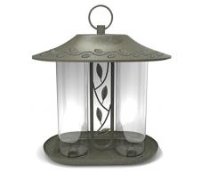 Peckish Creux 17 x 17 x 20 cm Secret Garden Mangeoire à Oiseaux, 60051224 Distributeur de graines Duel pour Oiseaux Green