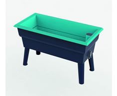MV INDUSTRIE Jardinière Calipso Mini 40L Gris/Turquoise, 3557400015273, gris turquoise, 81x39x50 cm, , PV 001 527