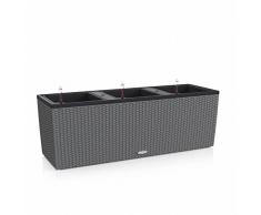 LECHUZA Trio Cottage 30 Jardinière à réserve deau avec système darrosage Moka 30 Granite