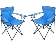 Unbekannt Sparmeile Ambientehome Chaise de Camping Bleu
