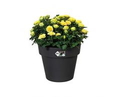 Elho Green Basics Top Planter 47 - Pot De Fleurs - Living Noir - Extérieur - Ø 47.1 x H 39.5 cm