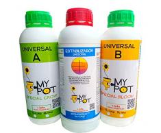 MyPot mp050101 Kit Engrais, Blanc/Bleu/Jaune/Vert