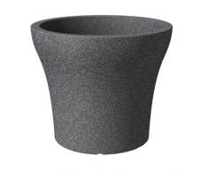 Scheurich 55391 258/40 No1 Stone Pot de Fleurs Plastique Granit Noir 39 x 39 x 33 cm