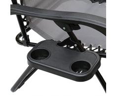 Eurosan Accessoires, Porte-gobelet à Chaise Longue, Noir, 30 x 7,6 x 5 cm, rgb1