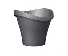Scheurich 53064 251/48 Wave Garden Pot de Fleurs Plastique Gris Métallique 48 x 48 x 41 cm