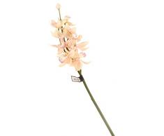 Floral Elegance Artificiel 84 cm Tige Unique Rose pâle Orchidée Cymbidium Artificielle X 6 – Gamme de Fleur de en Soie