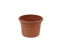 greemotion Pot de fleurs rond en plastique Ø 15cm 1L - Pot pour plantes extérieures et intérieures - Pot de jardin couleur terre cuite