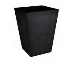 Stewart Basalte Pot de Fleurs carré Noir 40 cm