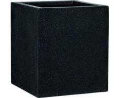 Emsa esteras Bac à Fleurs carré pour Le Jardin en Fibre de Verre, Noir, Würfel 27 cm