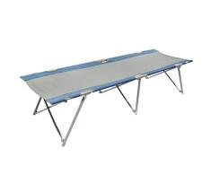 Homecall Lit de camp pliable (Gris/bleu)