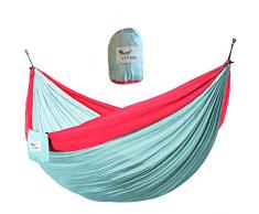 Vivere PAR255 Hamac Parachute Nylon Double Celeste/Rose 300 x 180 cm