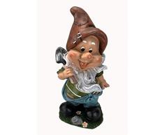 GMMH 27328 Nain de Jardin avec Pelle 7 Nains Collection, Hauteur 35 cm