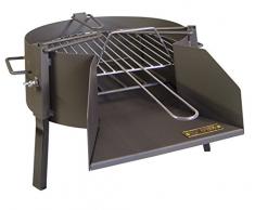 IMEX EL ZORRO 71424.0 Barbecue de Table avec Grille zinguée, Noir, 40 x 53 x 31 cm