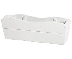 PUR GARDEN 3760217460857 Jardinière, Blanc, 60 x 22 x 21 cm