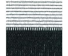 Tenax Sunny Sport Toile de Paravent Frangivista Bicolore 1,00 x 5 m Blanc/Noir