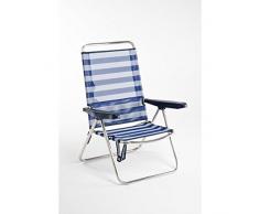 Alco Chaise de Plage avec Dossier Bas Aluminium
