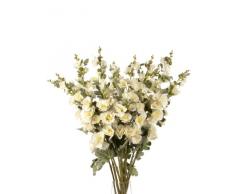 Closer To Nature Lot de 12 Roses trémières artificielles Blanc/Rose pâle 103 cm