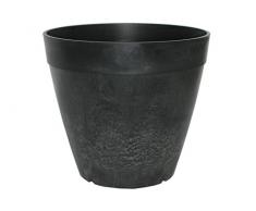 Artstone Pot de Fleurs, Bac à Plante Dolce, résistant au Gel et ultraléger, Noir, 47x47cm