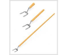 Prongcroft Fourche Courte en Acier Inoxydable pour Jardin frêne Naturel