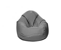 Jumbo Bag 29151-07 Scuba Pouf Poire Polyester Anthracite 80 x 80 x 130 cm Taille XXL