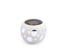 Konstsmide Lampe Solaire cylindrique à LED Terracotta White - Low Solar Light