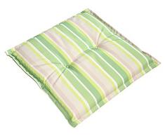 Dehner Sitzkissen Melrose, ca. 50 x 50 x 6 cm, Polyester, grün/rosé Oreiller,
