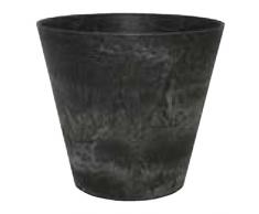 Ivyline Artstone Pot de Fleurs, Bac à Plante Claire, résistant au Gel et ultraléger, Noir, 17x15cm