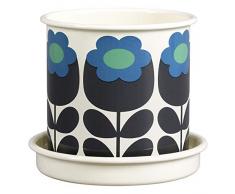 Orla Kiely OK589 Pot de Fleurs en émail Primrose émeraude Taille M