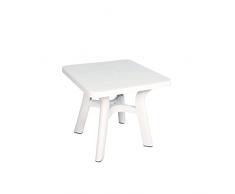Bo Time Table Carrée de Jardin Blanche 80x80 cm en Plastique