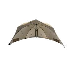 Homecall Parasol de plage avec ouvertures et protection anti-vent (Kaki)