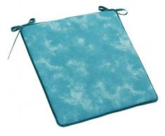Best Coussin dassise avec Cordons de Fixation, Turquoise, 40 x 40 x 3 cm, 4411774