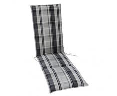 Dehner Coussin pour Chaise Longue Utrecht env. 190 x 60 x 7 cm, Coton/Polyester, Gris