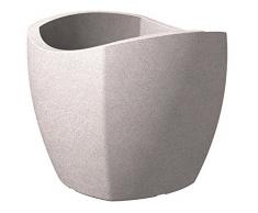 Scheurich 55362 256/40 Wave Globe Cubo Pot de Fleurs Plastique Granit Taupe 40 x 40x 36 cm