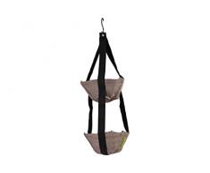 Zigg-Zagg Suspension pour Plante Sac pour Plante, Taupe, 25x12cm