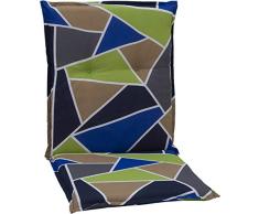 beo Chaises Coussin avec Bordure pour Fauteuil à Dossier Bas Design Graphique Multicolore Env. 98 x 48 x 6 cm