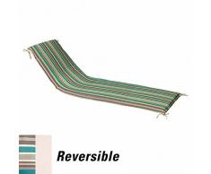 Papillon 8097050 Coussin pour Chaise Longue 200 x 65 x 5 cm Rayures déhoussables.