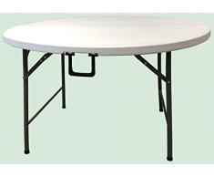 Homelux 710091 Table Pliante en résine Ronde 120 cm Hauteur 74 cm