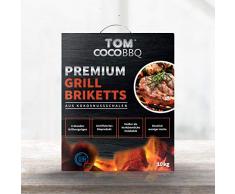 TOM COCO Tom CocoBBQ Premium Briquettes de Barbecue en Noix de Coco Noir